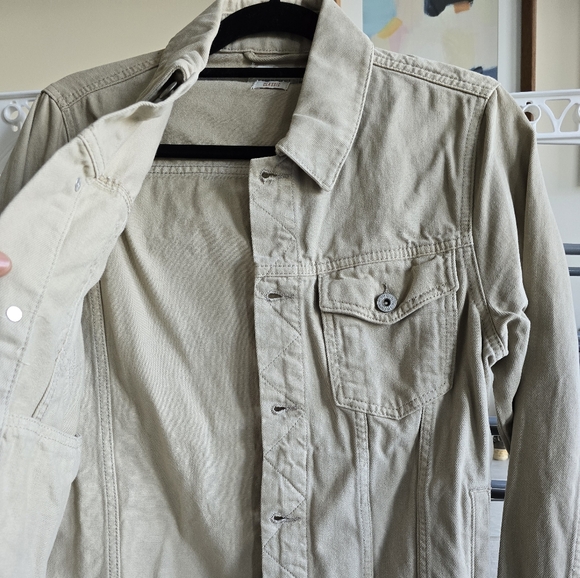 TOPMAN Demin Jacket- Beige - Size S - NEW w/ Tag - Picture 3 of 4